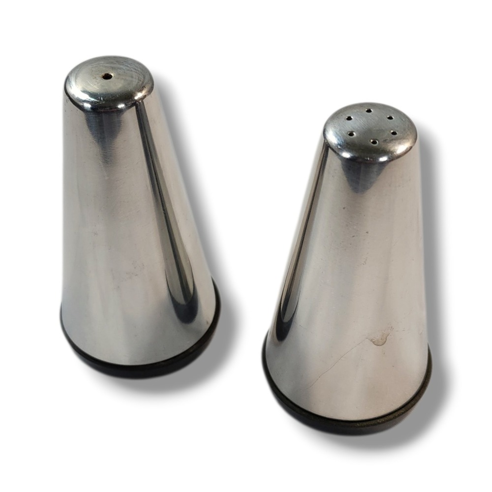 Alfra Italy 18/8 Stainless Steel Walker & Hall England Salt and Pepper Shakers‎